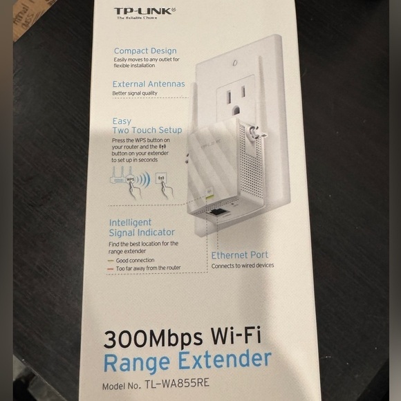 TP-LINK 300 Mbps WiFi Range Extender TL-WA855RE - Picture 3 of 4